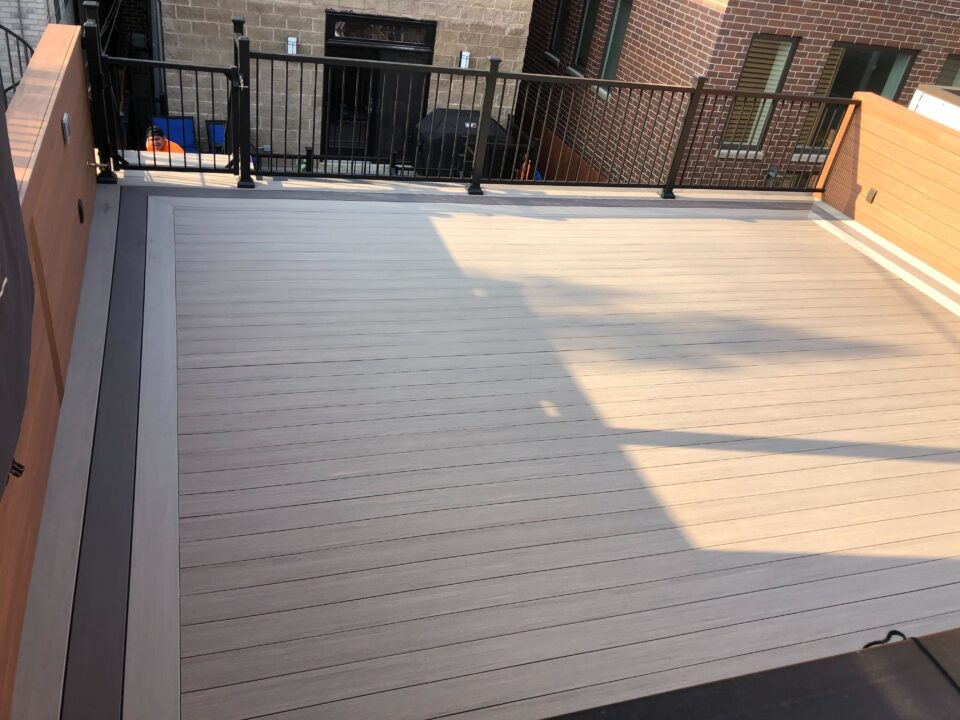 commercial deck in chicago protected with paint